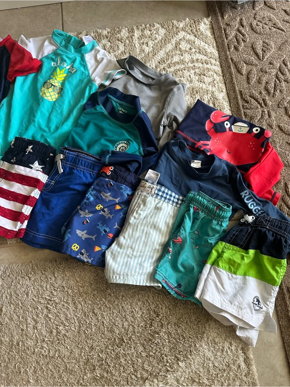 Boys 18 month swim suit lot bundle